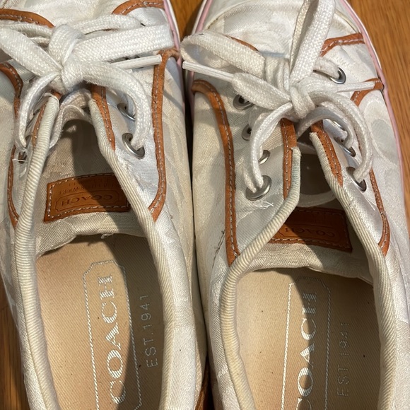 Coach white C Barrett Sneakers - Picture 8 of 8